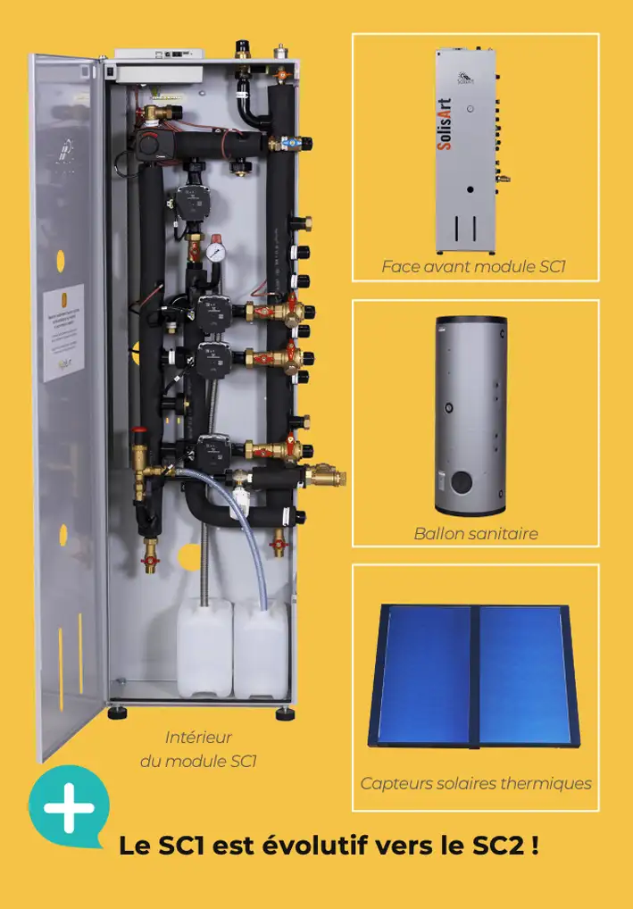 Installation d'un chauffage solaire thermique Solisart couplé à