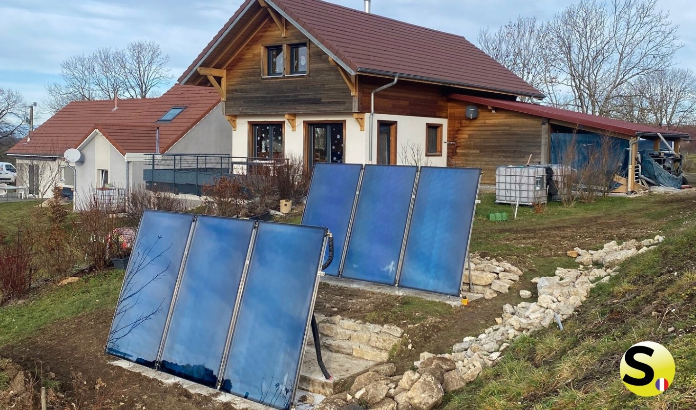 Chauffage solaire SolisArt 15 m² sur châssis au sol à La Latette (39250)